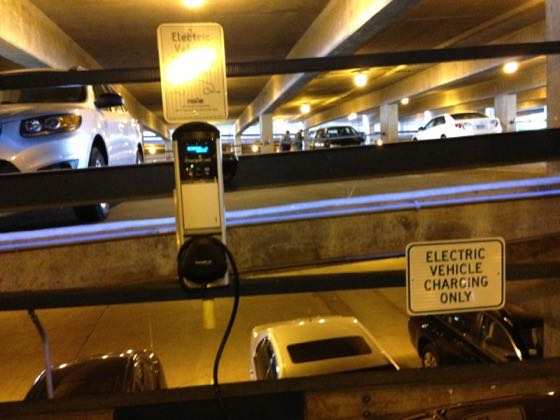 EV charger at Capitol Square North Ramp