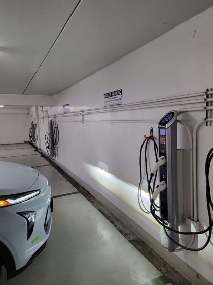 EV charger at 177 E Colorado Blvd Garage