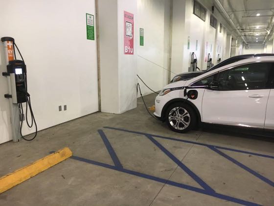 EV charger at Universal Studios - ET Parking Garage