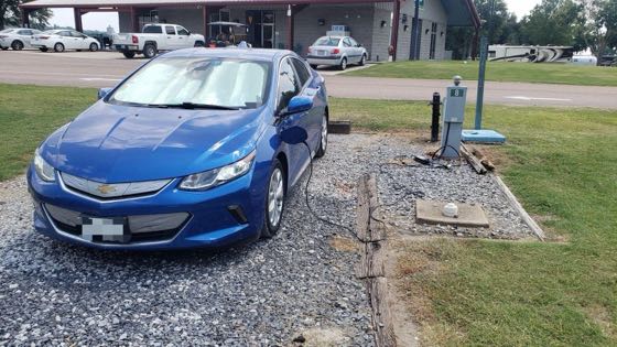 EV charger at River View RV Park & Resort