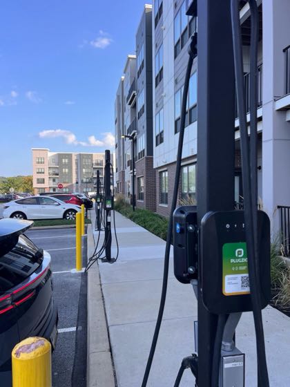 EV charger at Arlo Apartments