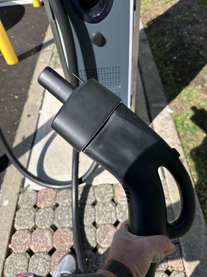 EV charger at Newark Airport Cell Phone Lot