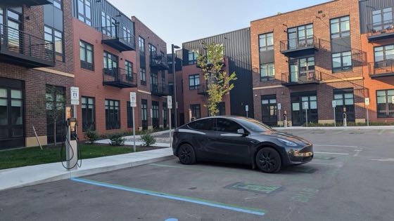 EV charger at Packard Row