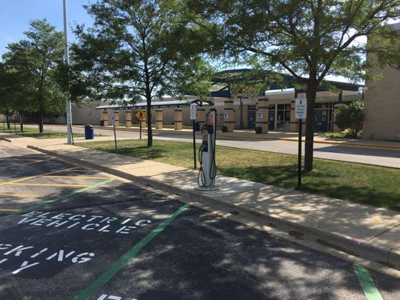 EV charger at Wheeling High School