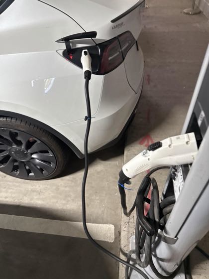EV charger at PS3 Garage