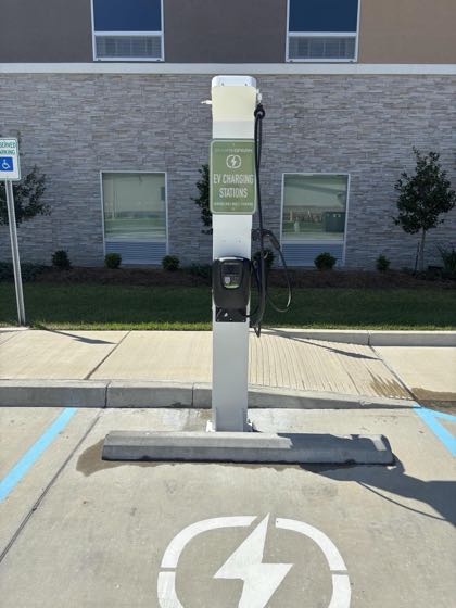 EV charger at holiday inn express