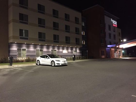 EV charger at Fairfield Inn and Suites