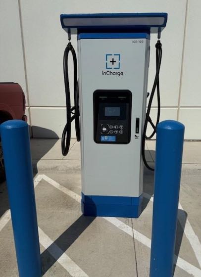 EV charger at Glenn Polk Chevrolet of Sanger