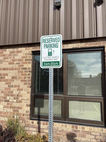 EV charger at Waunakee Community School District