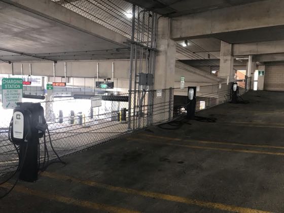 EV charger at JW Marriott Parking Garage