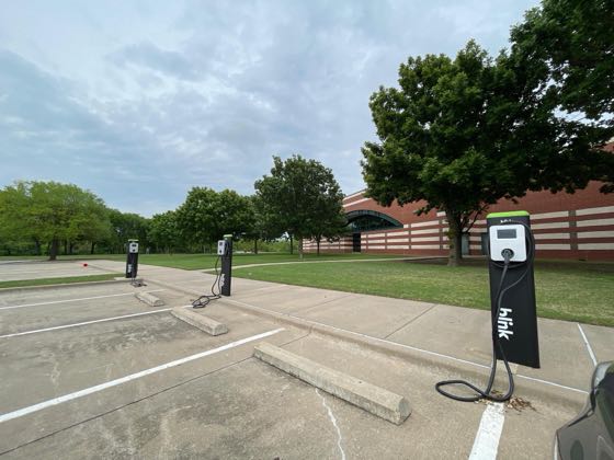 EV charger at Oak Point Recreation Center
