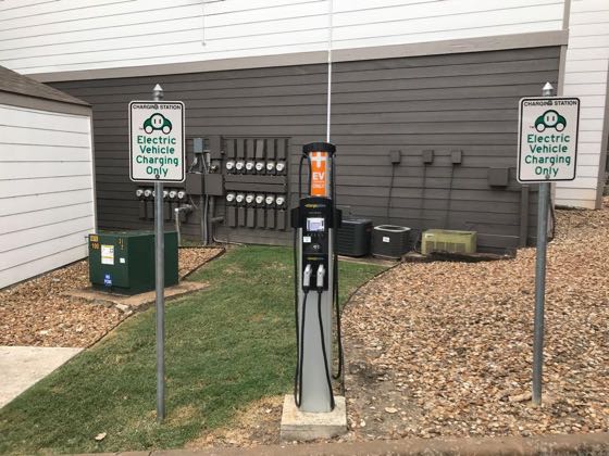 EV charger at Trio Apartments