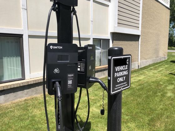 EV charger at The Woods Apartments - Building 10