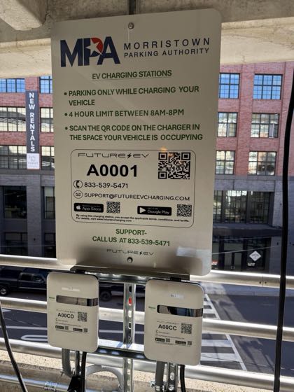 EV charger at MPA Ann/Bank Parking Garage