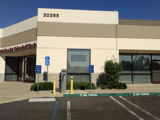 EV charger at Walnut Tech Business Center - Tchaikovsky Music School