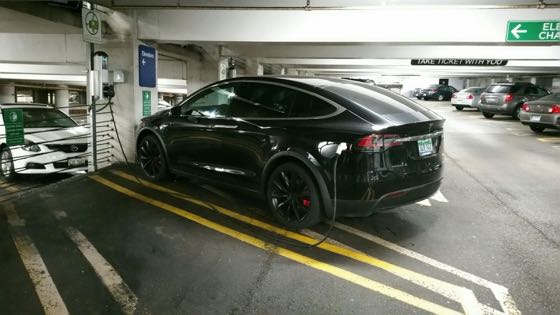 EV charger at North LaSalle Garage