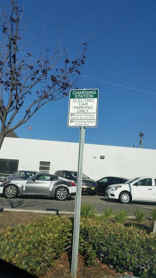EV charger at Universal Studios - Valet
