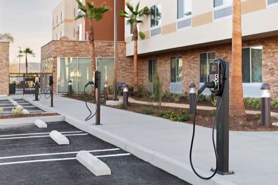 EV charger at Fairfield by Marriott Inn & Suites Chino