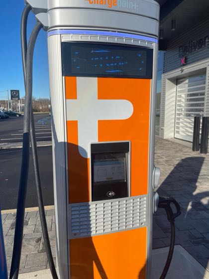 EV charger at Mercedes Benz of Huntington