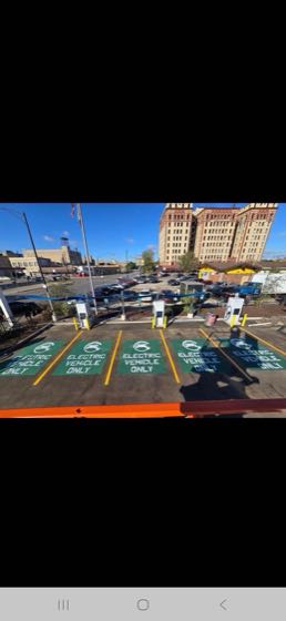 EV charger at Buddy Bear Car Wash