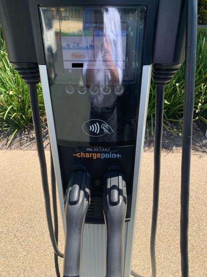 EV charger at 400 Exchange