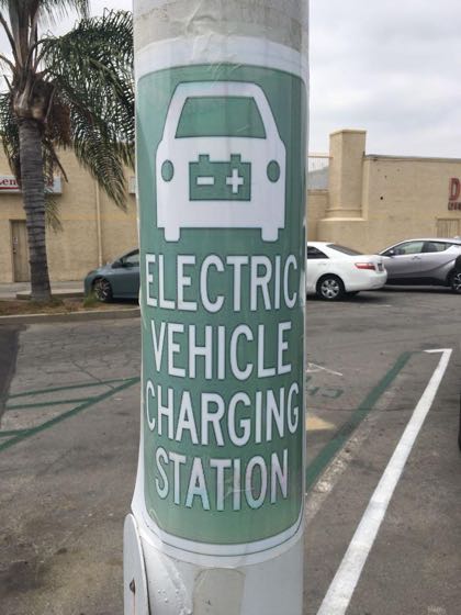 EV charger at San Fernando Public Parking Lot 5