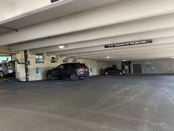 EV charger at Alumni Building Parking Pavilion
