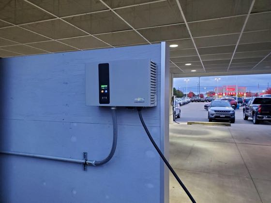 EV charger at Kool Chevrolet