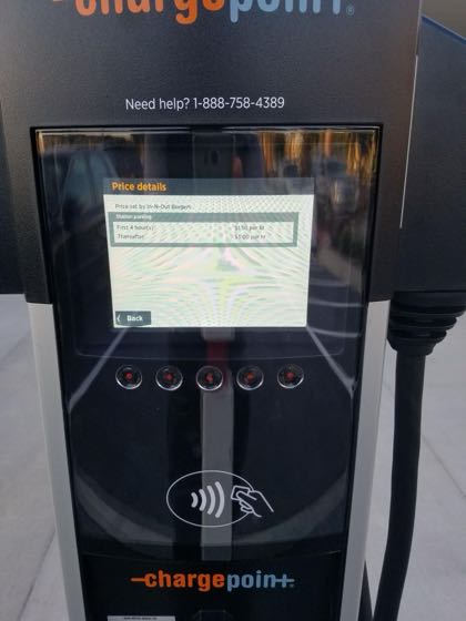 EV charger at In-n-Out Burger