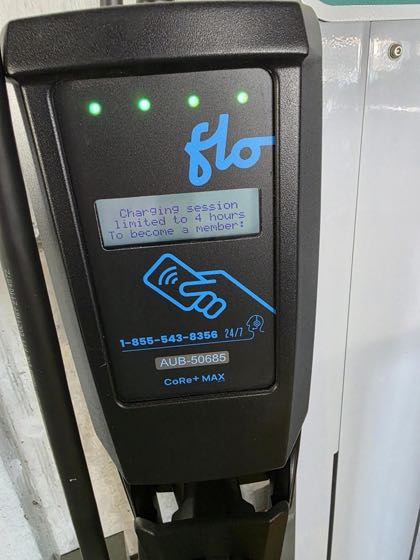 EV charger at Temple Parking Garage