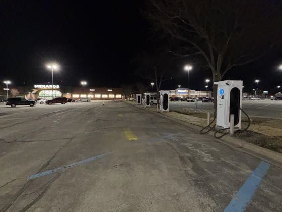 EV charger at JoJo Superfast - Menards Crestwood