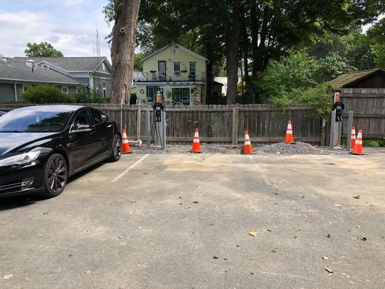 EV charger at Rhinebeck Village Court, Police Department
