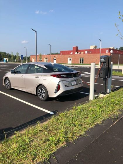 EV charger at Granby East Meadow/High School