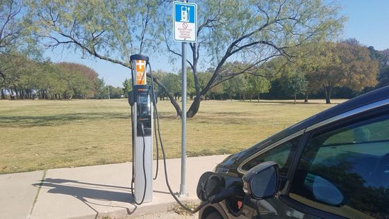 EV charger at South Lakes Park