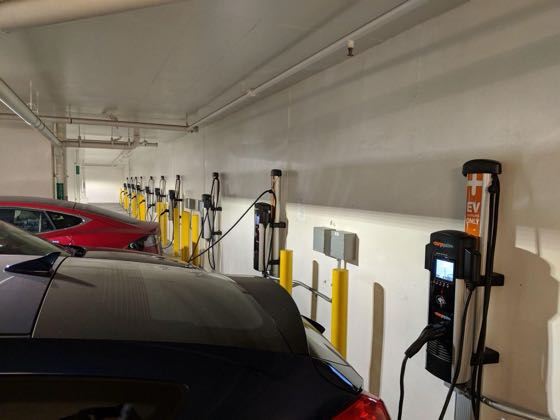 EV charger at Intercontinental Los Angeles Downtown