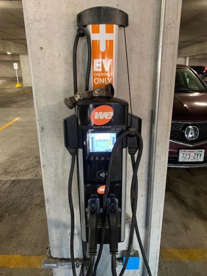 EV charger at 5th St Parking Garage
