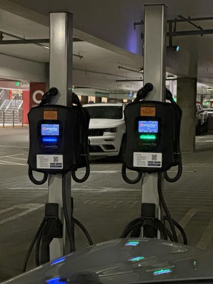 EV charger at San Diego Lindbergh Airport - Terminal One Short Term Parking