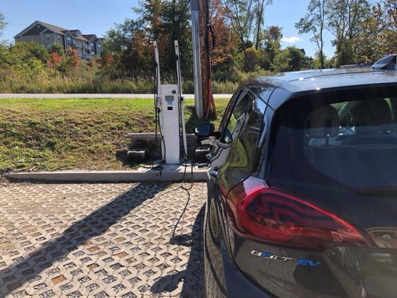 EV charger at Crossroads Plaza