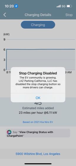 EV charger at 5900 Wilshire Blvd Building