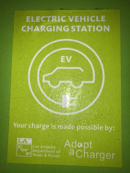 EV charger at Natural History Museum of Los Angeles County