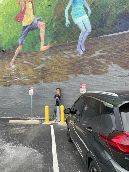 EV charger at Greenfield Public Parking