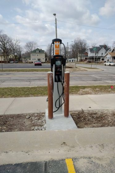 EV charger at Crawfordsville Public Library
