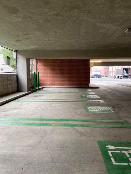 EV charger at Atlantic Street Parking Garage