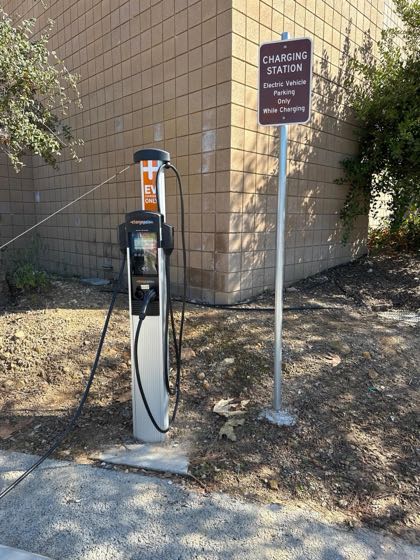 EV charger at Westmont College - Lot 10