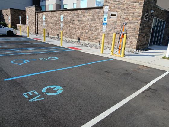EV charger at Home 2 hotel Level 2 chargers