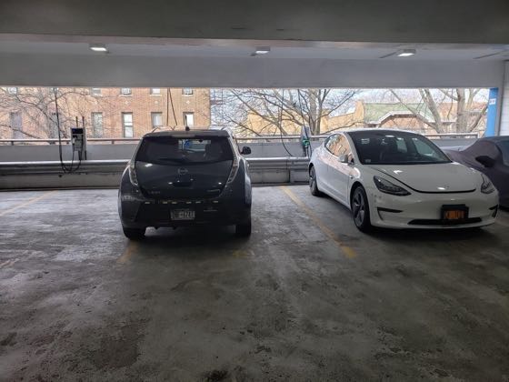 EV charger at Bay Ridge Municipal Parking Garage