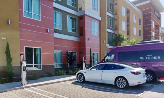 EV charger at Residence Inn Ontario Rancho Cucamonga