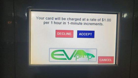 EV charger at Oakwood Commons Parking Garage