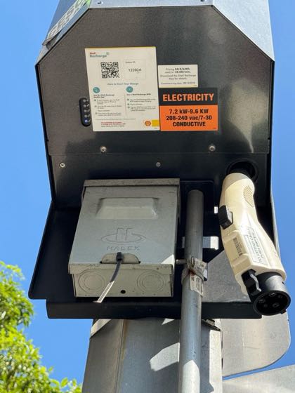 EV charger at 248 E 9th St Parking