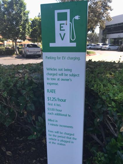 EV charger at 201 Technology Dr